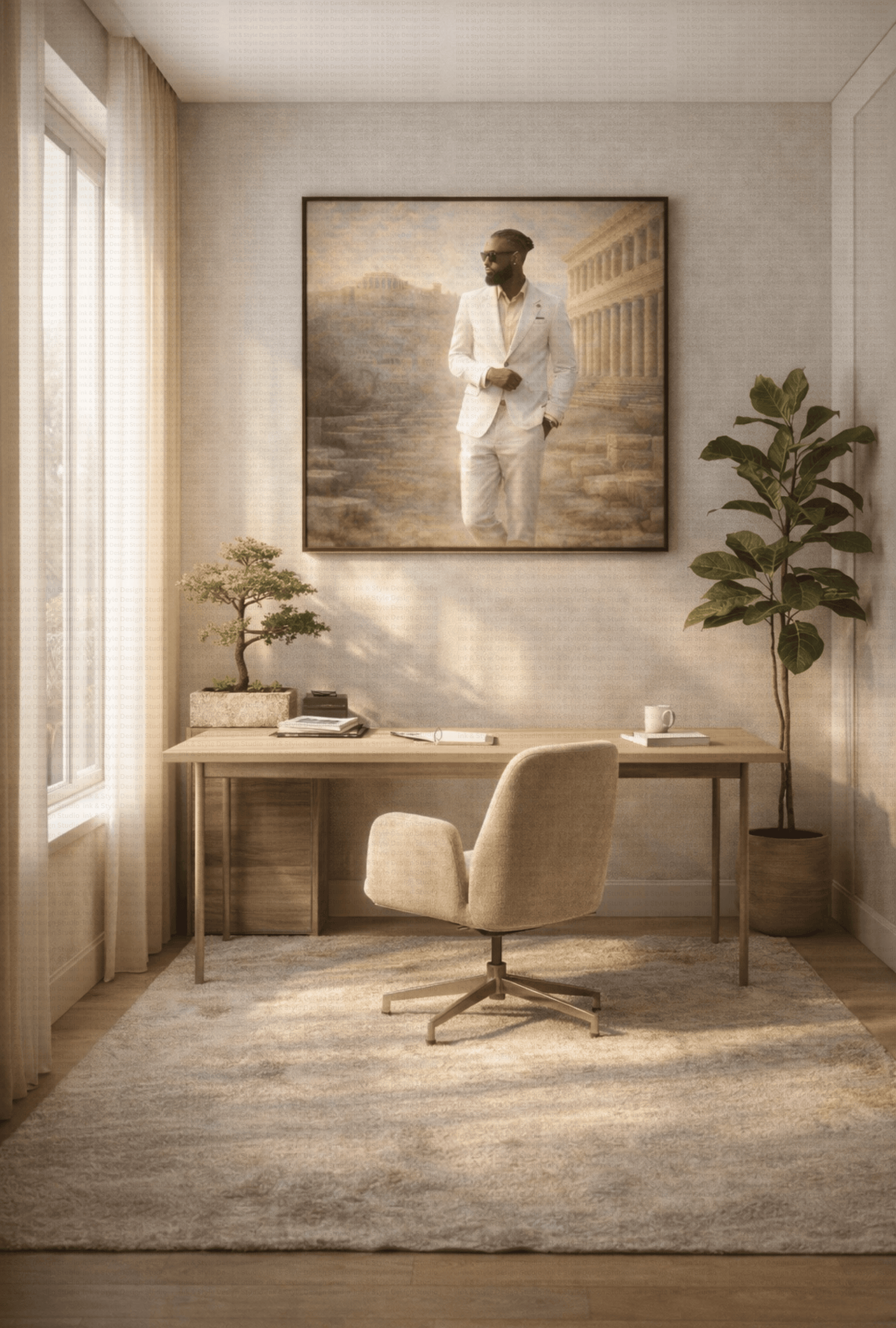 Timeless Masculinity | Black Man Art Print | Modern Masculine Decor | Instant Download