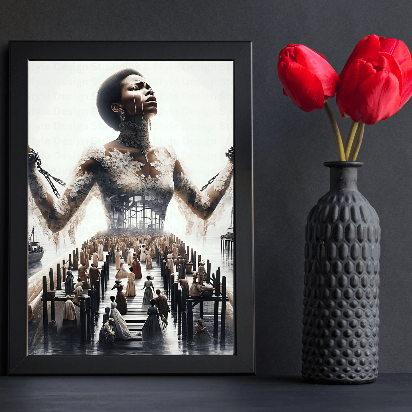 Queen Chike | Empress of Liberation | African American Woman| Black History PNG Digital Artwork Download