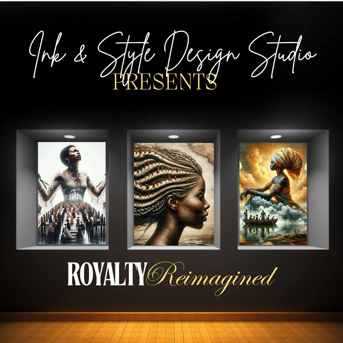 Royalty Reimagined | 3 Queens of Power Bundle - Amara, Chike, Zola | Empowering African American Art | Digital Download