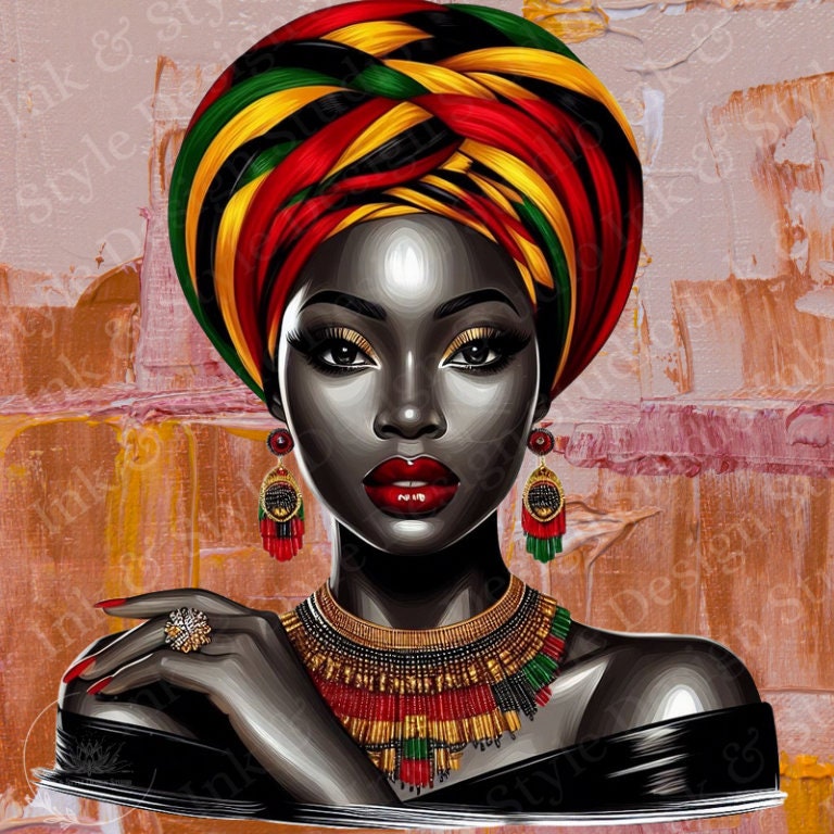 Historia negra, reinas africanas, afroamericanos, lo negro es hermoso, colección Radiant Roots, PNG