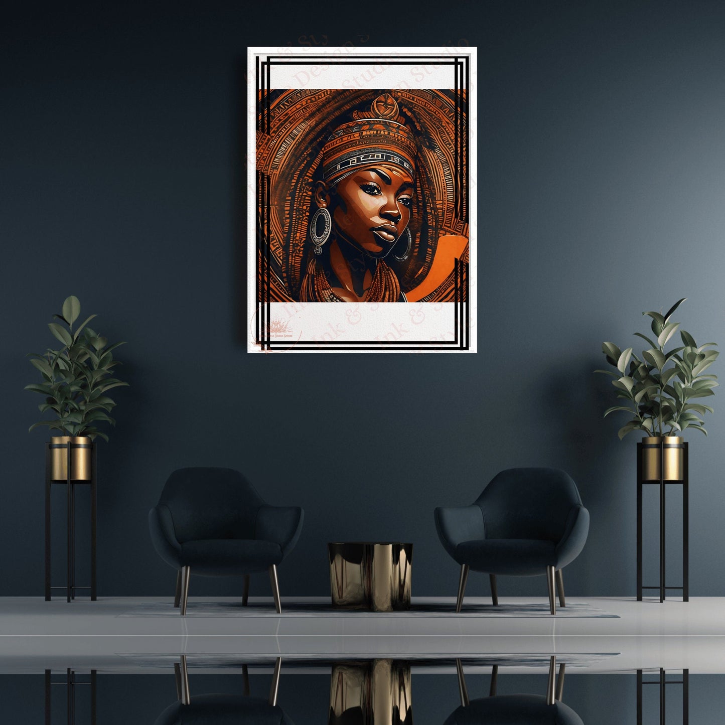 Queen Nyah | Black History | African Queen | Black Is Beautiful PNG Digital Artwork Download