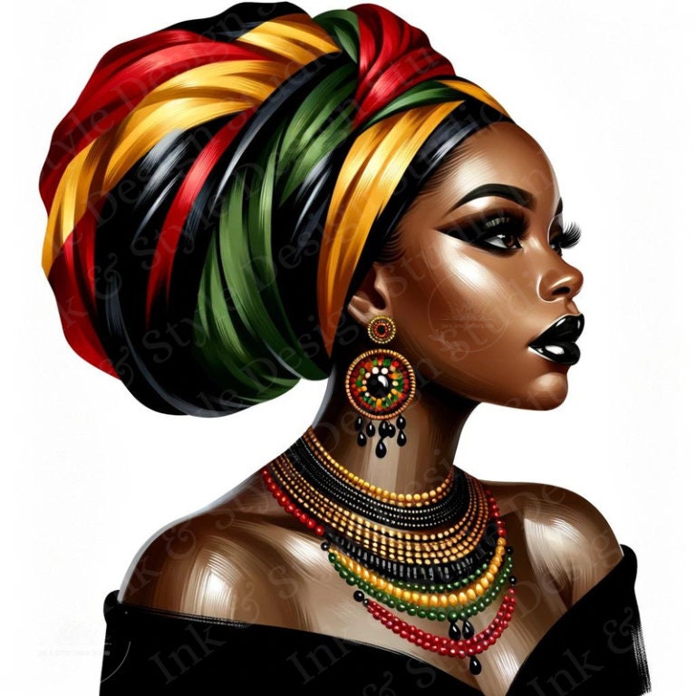 Historia negra, reinas africanas, afroamericanos, lo negro es hermoso, colección Radiant Roots, PNG