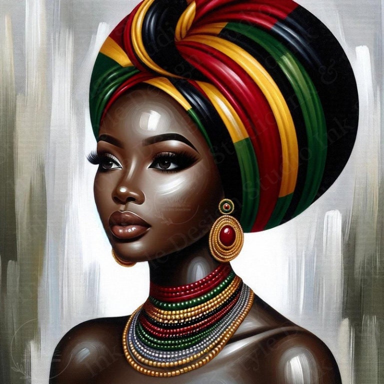 Historia negra, reinas africanas, afroamericanos, lo negro es hermoso, colección Radiant Roots, PNG