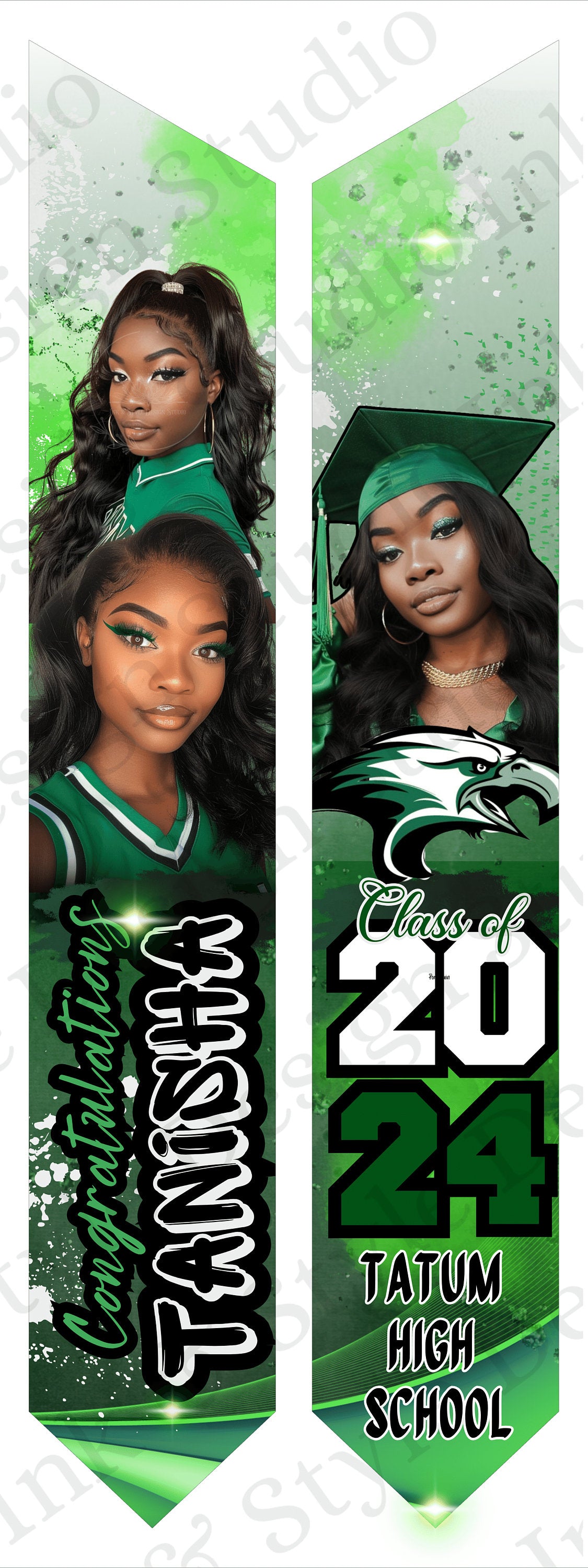 Graduation Stole Template | 2 Editable Designs | Canva Template | PDF with Canva Link